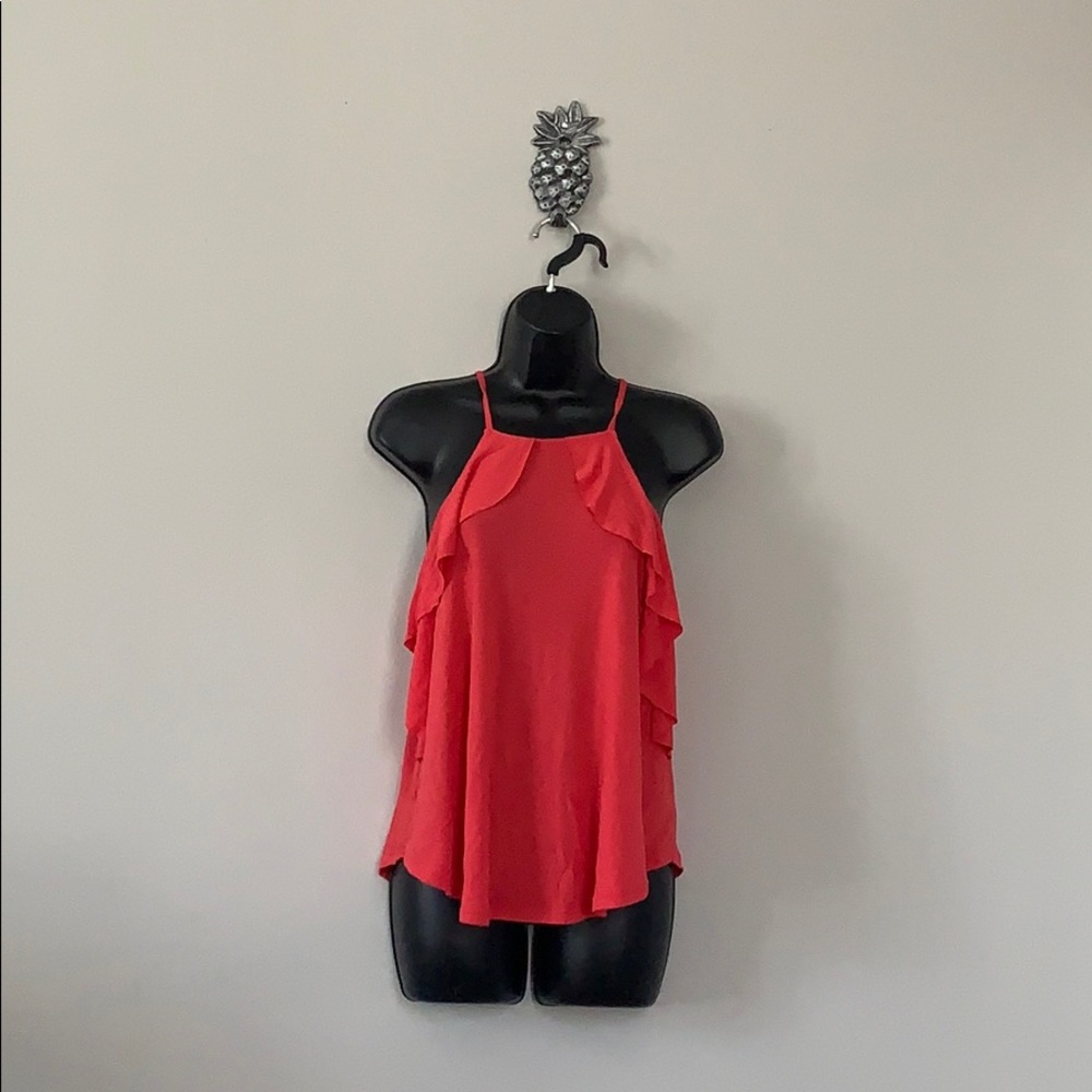 Express Coral Flowy Tank Top